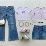 y2k aesthetic outfit ideas for pear shaped body