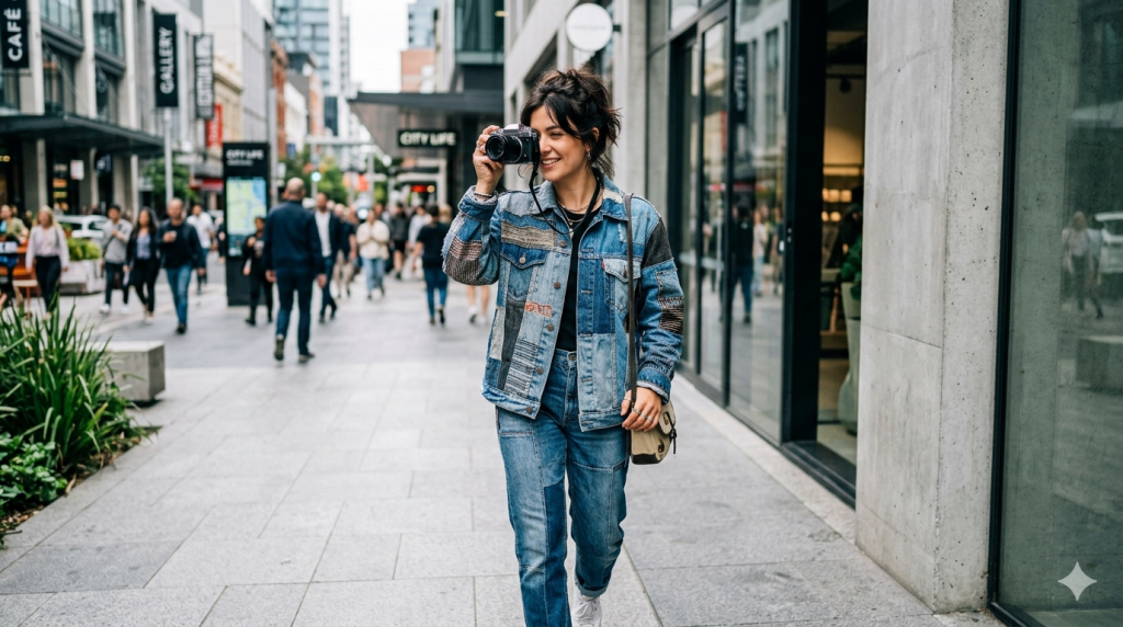 upcycled denim styling tips for street photography