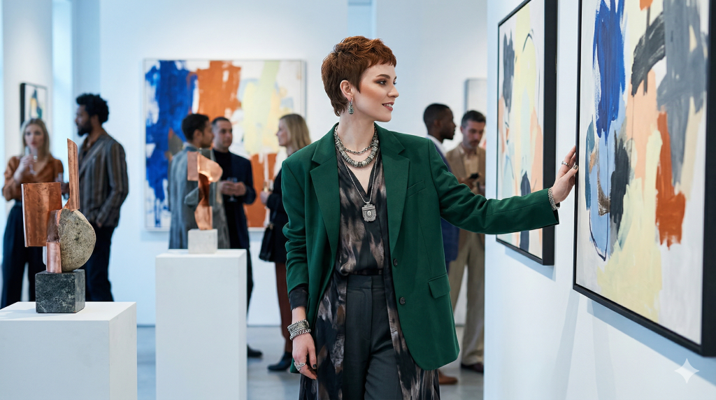 gender-neutral aesthetic outfits for art gallery openings