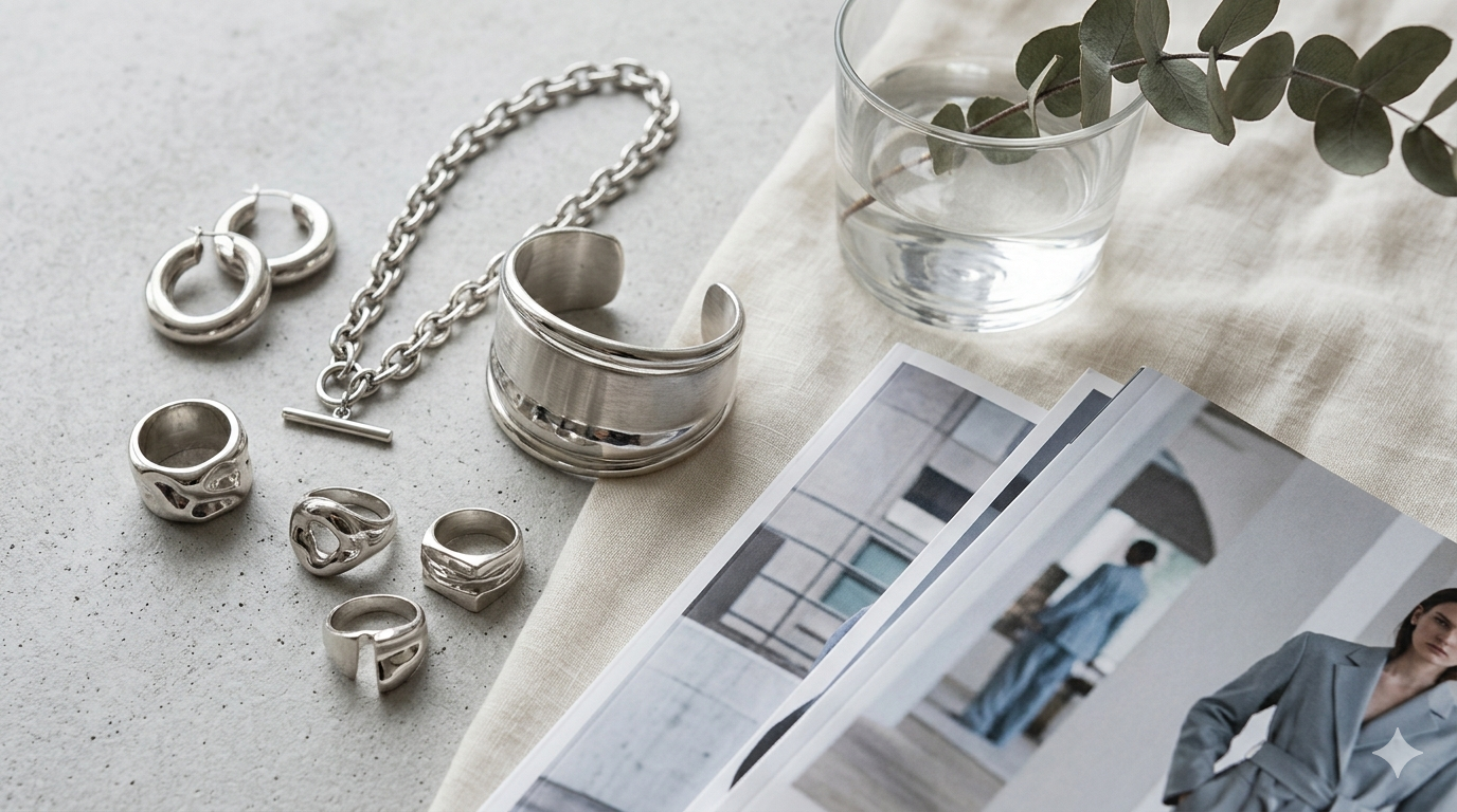 chunky silver jewelry fashion trends