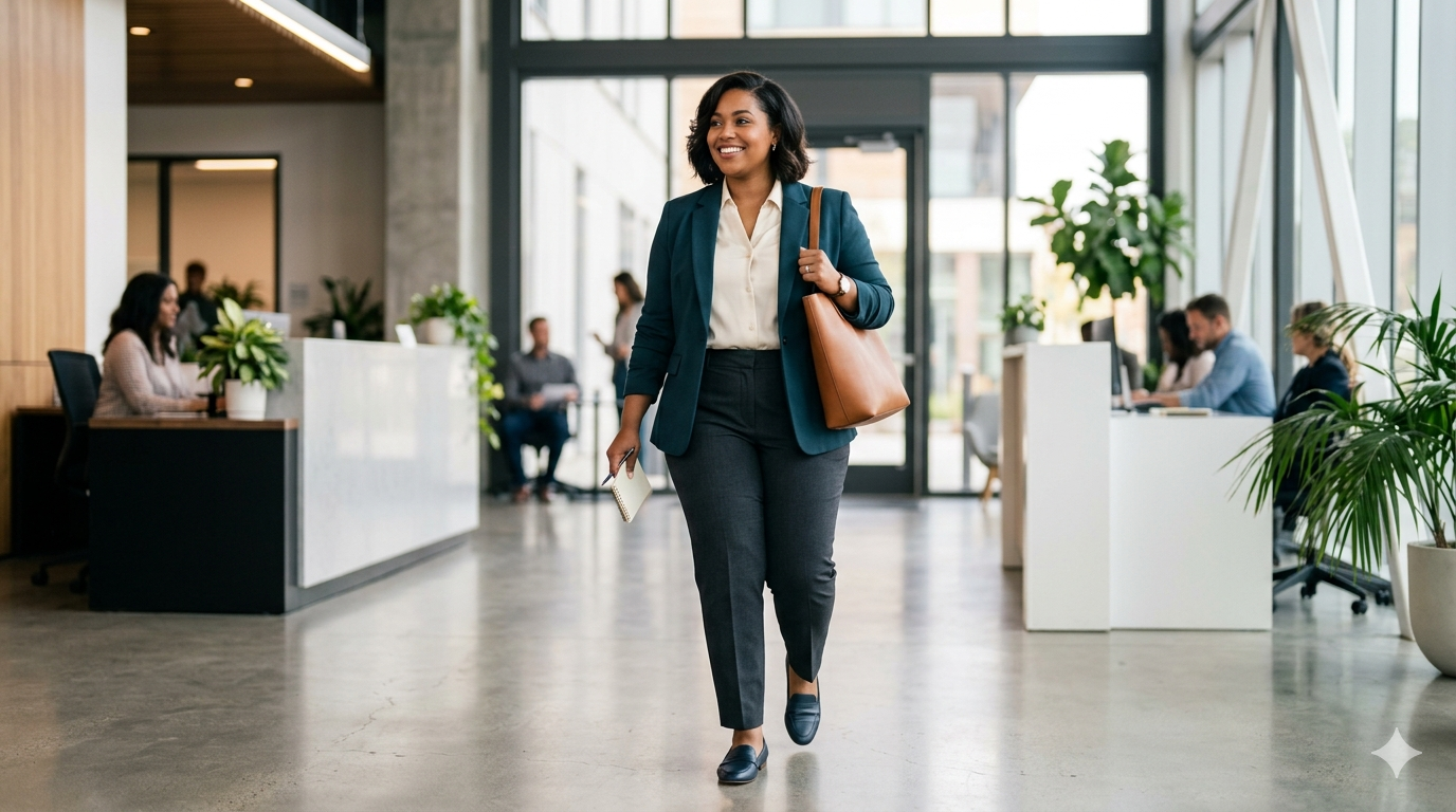 plus size smart casual fashion trends for job interviews